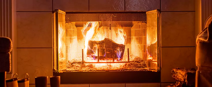Mendota Hearth Landscape Fireplace Installation in Farragut, Tennessee