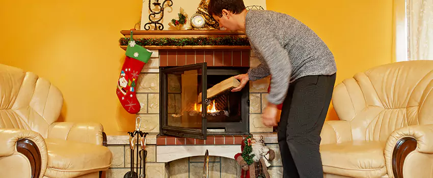 Rusted Metal Fireplace Restoration in Farragut, Tennessee